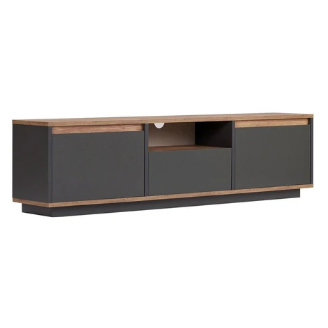 Antracitový TV stolík 160x42x30 cm Sentinel – Kalune Design