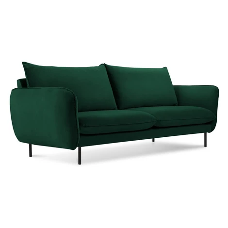 Tmavozelená zamatová pohovka 160 cm Vienna – Cosmopolitan Design