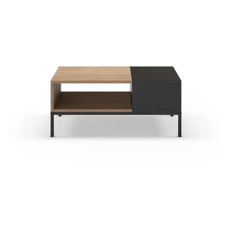 Konferenčný stolík v čierno-prírodnej farbe 56x90 cm Cailin – Marckeric