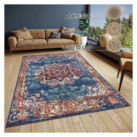 Tmavomodrý koberec 140x200 cm Orient Maderno – Hanse Home