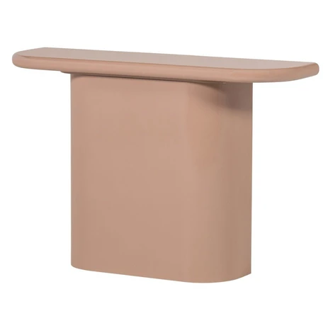 Svetloružový lesklý konzolový stolík 30x120 cm Nocta – WOOOD