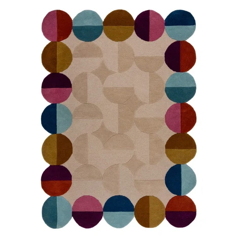 Béžový ručne tkaný vlnený koberec 200x290 cm Mia Textured Scallop – Flair Rugs