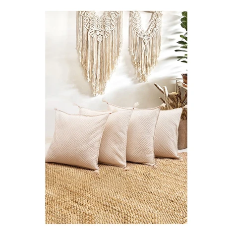 Obliečky na vankúše v súprave 4 ks z bio bavlny 43x43 cm Natural - Mila Home