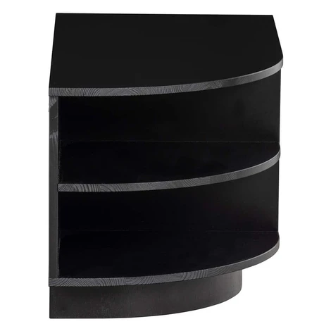 Čierny modulárny TV stolík z borovicového dreva 78x40 cm Finca – WOOOD