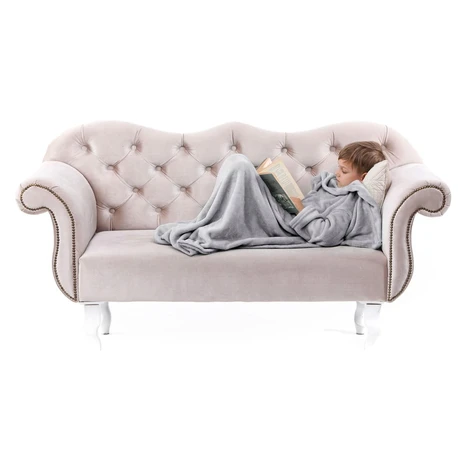 Sivá detská televízna deka s rukávmi DecoKing Lazykids