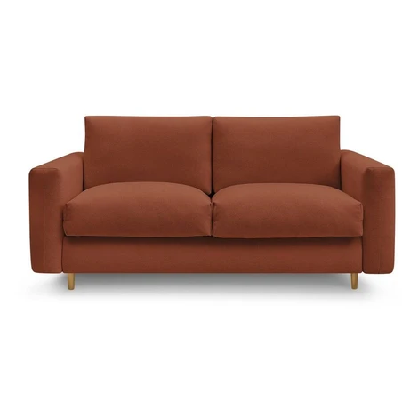 Oranžová pohovka na každodenné spanie/rozkladacia 200 cm Cocoone – Bobochic Paris