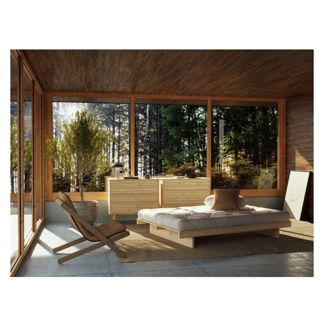 Dvojlôžková posteľ z borovicového dreva 140x200 cm – Karup Design