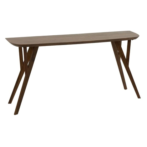 Konzolový stolík z masívu akácie v tmavo prírodnej farbe 44x160 cm Quenza – Light & Living