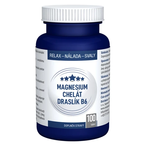 Clinical Magnesium chelát + Draslík B6 100 tabliet