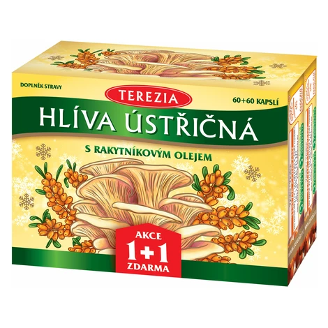 Terezia Company Hliva ustricová s rakytníkovým olejom 60+60 kapsúl
