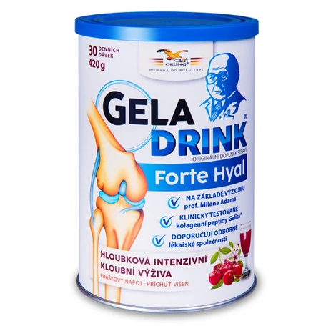 Geladrink Geladrink Forte HYAL práškový nápoj višňa 420 g