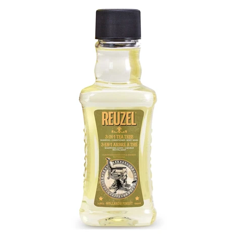 Reuzel Šampón, kondicionér a sprchový gél 3 v 1 (3-in-1 Tea Tree Shampoo-Conditioner-Body Wash) 