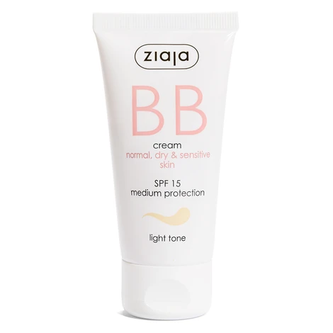 Ziaja BB krém pre normálnu, suchú a citlivú pleť SPF 15 Light Tone (BB Cream) 50 ml