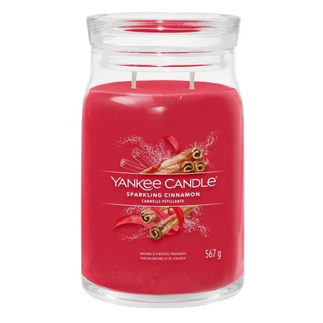 Yankee Candle Aromatická sviečka Signature sklo veľké Sparkling Cinnamon 567 g