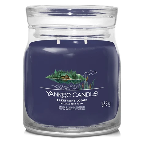 Yankee Candle Aromatická sviečka Signature sklo stredná Lakefront Lodge 368 g