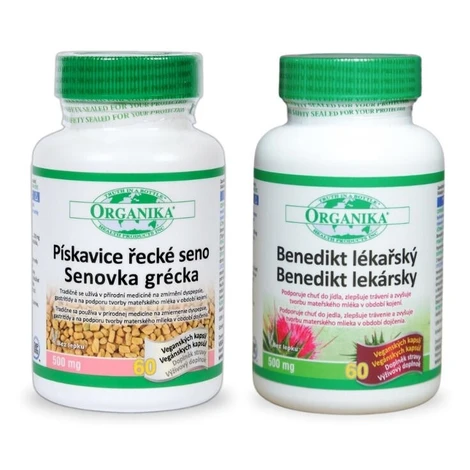 Organika Benedikt lekársky + Pískavica grécke seno 2 x 60 kapsúl