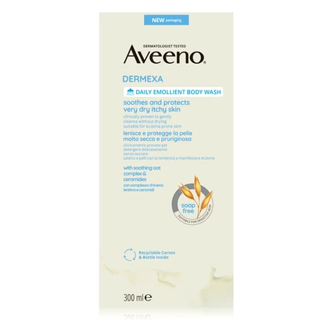 Aveeno Emolienčný sprchový gél bez parfumácie Dermexa (Daily Emollient Body Wash) 300 ml
