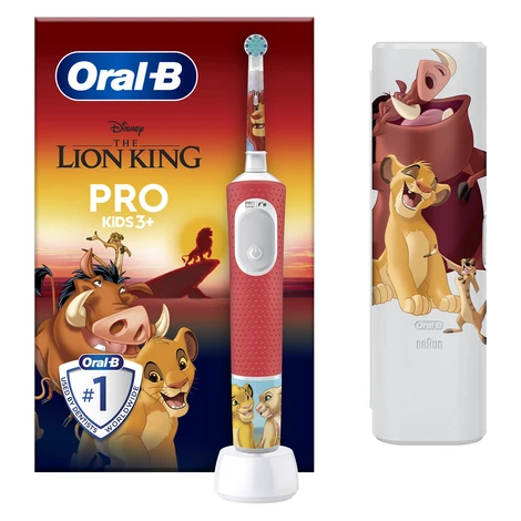 Oral B Elektrická zubná kefka s cestovným puzdrom Pro Kids Leví kráľ ORAL-B