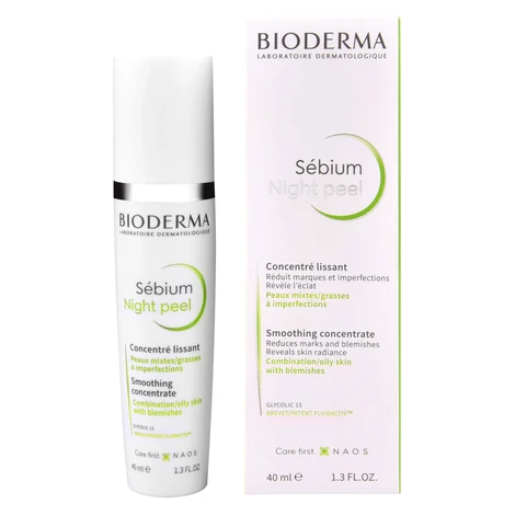 Bioderma Nočné pleťové sérum s peelingovým efektom (Sebium Night Peel Smoothing Concentrate) 40 