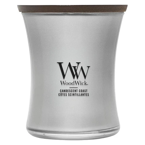 WoodWick Vonná sviečka stredná Precious Metals Candescent Coast 275 g