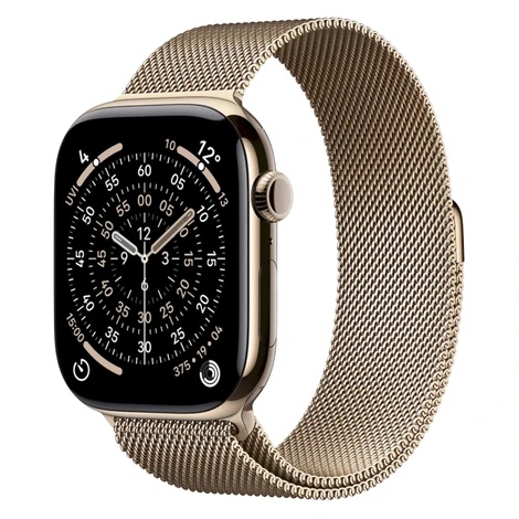 APPLE Watch 11 GPS + Cellular 46mm Zlatý titán so zlatým milánskym ťahom - S/M