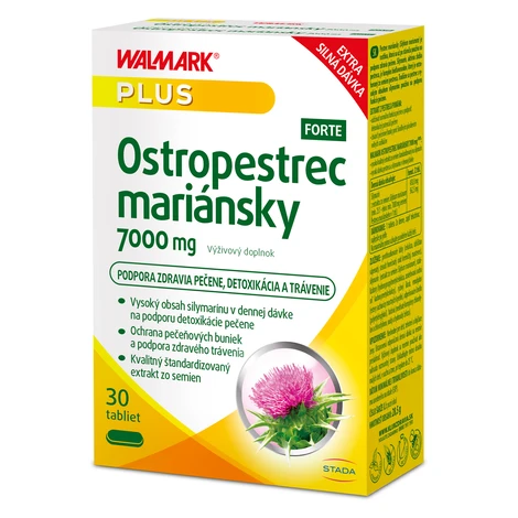 WALMARK Ostropestrec mariánsky 7000 mg Forte 30tbl. 30 tabliet