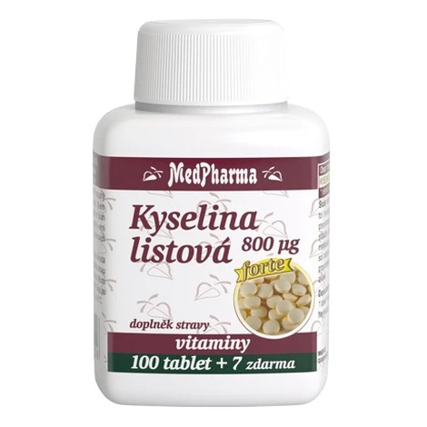 MEDPHARMA Kyselina listová 800 μg 107 tabliet