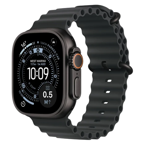 APPLE Watch Ultra 3 GPS + Cellular 49mm čierny titán - čierny oceánsky remienok