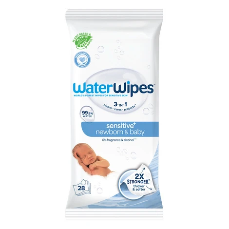WATERWIPES Vlhčené obrúsky bez obsahu plastov 28 ks