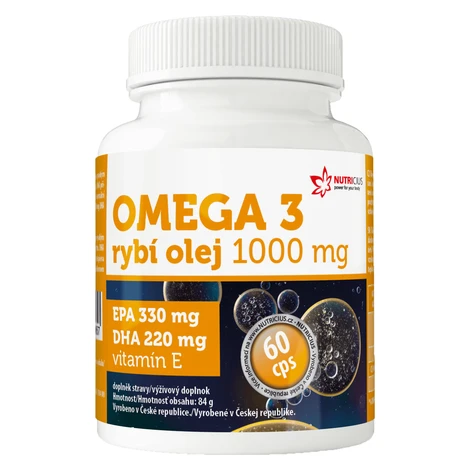 NUTRICIUS Omega 3 Rybí olej 1000mg EPA330mg/DHA220mg 60 kapsúl