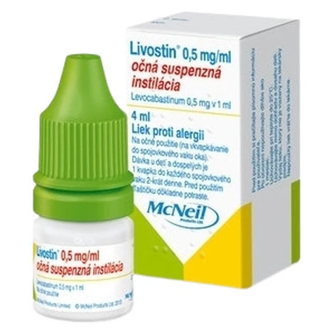 LIVOSTIN 0,5 mg/ ml očné kvapky 4 ml