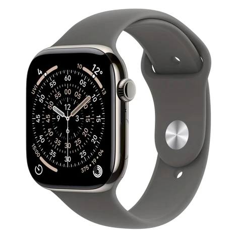 APPLE Watch 11 GPS + Cellular 46 mm Prírodný titán so skalo šedým športovým remienkom - M/L