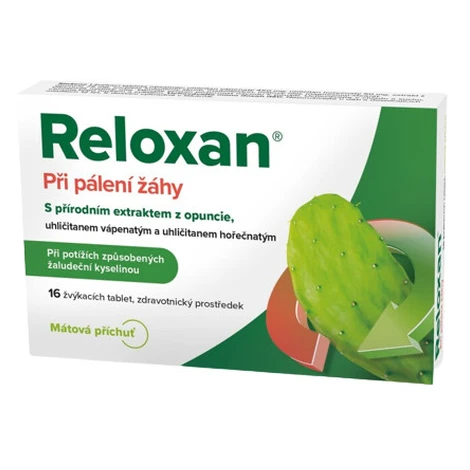 RELOXAN Mint žuvacie tablety s príchuťou mäty 16 ks