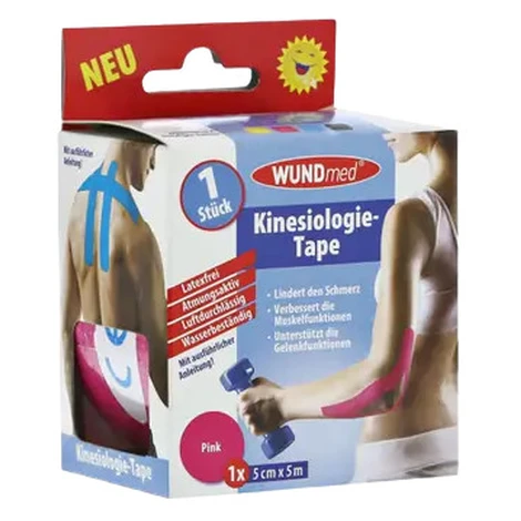WUNDMED Kineziologická tejpovacia páska ružová 5 cm x 5 m