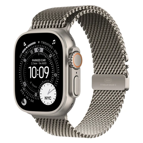 APPLE Watch Ultra 3 GPS + Cellular 49mm prírodný titán - prírodný titánový milánsky ťah - L