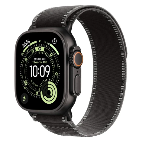 APPLE Watch Ultra 3 GPS + Cellular 49mm čierny titán - čierny / uhlový trailový ťah - M/L