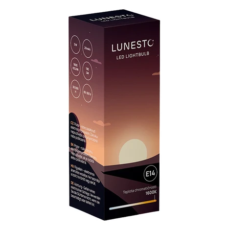 LUNESTO LED Oranžová žiarovka E14 bez modrej zložky pre lepší spánok