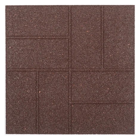 Obojstranná gumová dlaždica Brickface 40 x 40 cm, hnedá MHEU5000141
