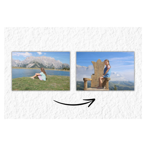 Obojstranná tlač na drevo 60x45 cm z vlastnej fotografie, Bukové drevo, Obojstranná tlač