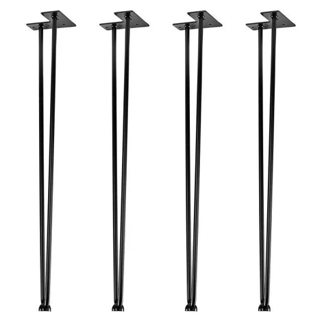 STILISTA nábytková noha z 2 tyčiek, 70 cm, čierna