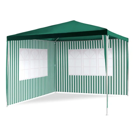 Garthen 642 Záhradný párty stan - zelený 3 x 3 m + 2 bočné steny