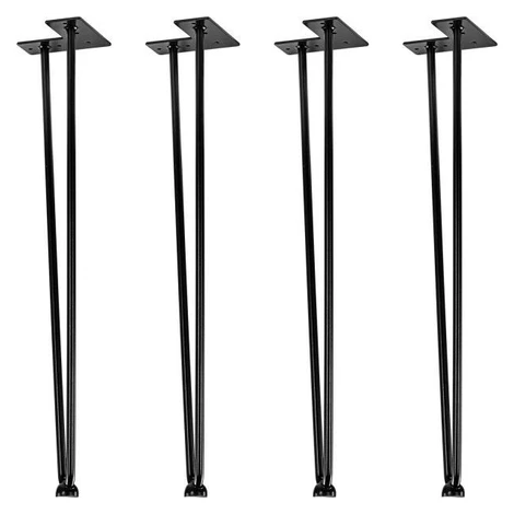 STILISTA nábytková noha z 2 tyčiek, 60 cm, čierna