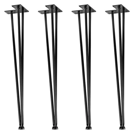 STILISTA nábytková noha z 3 tyčiek, 60 cm, čierna