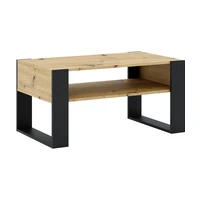 Konferenčný stolík, dub artisan/čierna, CARA 1