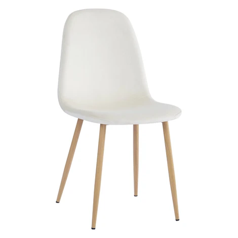 Stolička, béžová Dulux Velvet látka/buk, LEGA NEW Tempo Kondela