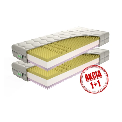 Texpol BIANA - sendvičový matrac v akcii 1+1 z PUR peny 2 ks 90 x 200