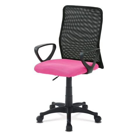 Autronic KANCELÁRSKA STOLIČKA - čierno-ružová - 58 x 91-102 x 53 cm