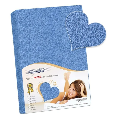 Bellatex Froté prestieradlo Kamilka modrá, 120 x 200 cm, 120 x 200 cm