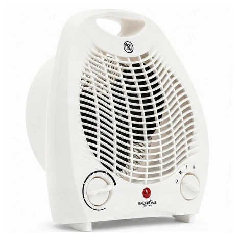 Elektrické kúrenie s ventilátorom a bezpečnostným spínačom, biela