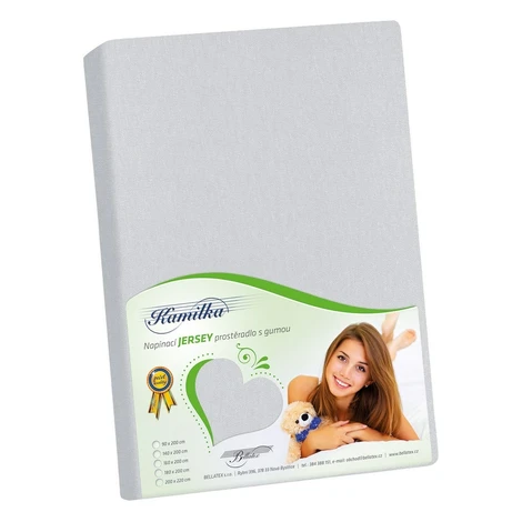 Bellatex Jersey prestieradlo Kamilka svetlosivá, 100 x 200 cm